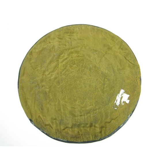 Vintage Asian Chinese Embroidered Silk Art Floral Panel Handmade Textile Round - Picture 4 of 6